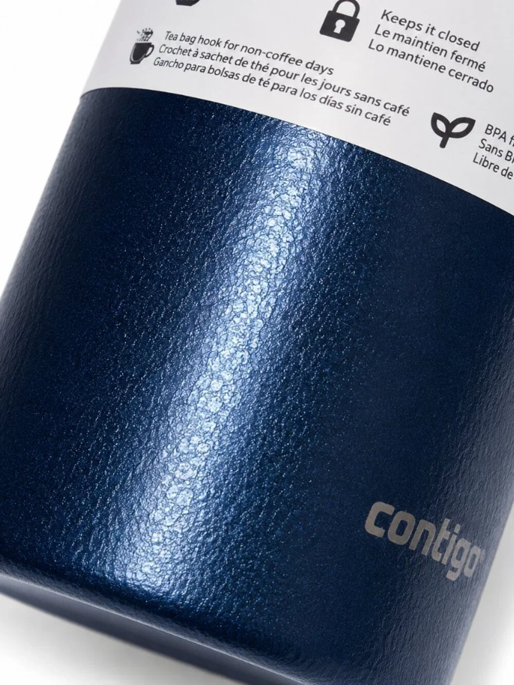 CONTIGO Travel Mug 20 oz AUTOSEAL WEST LOOP 3 STAINLESS Frosty Crystal Blue